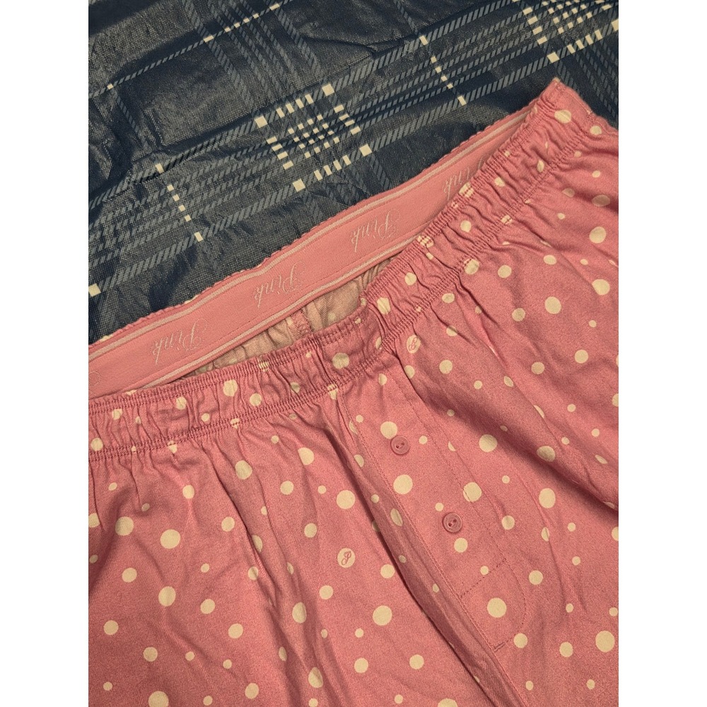 Victoria's Secret PINK Soft Pajama Pants Pink Polka Dot Lounge Bottoms Medium